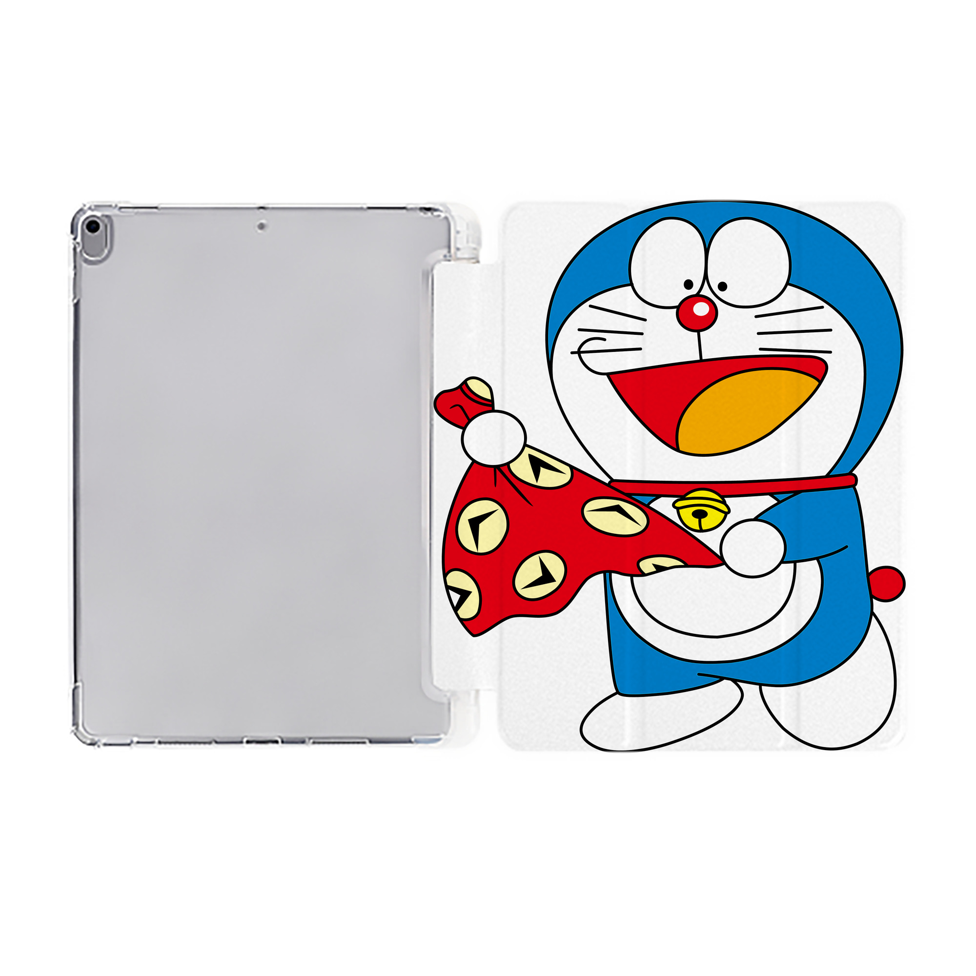 （画像用） ドラえもん Doraemon IPad ケース ペン収納付き 三つ折りスタンド PUレザー×シリコン 対応機種9.5/10.5/10.9インチ
